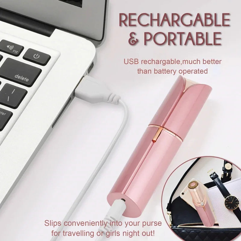 Barbeador elétrico Feminino Baton, Recarregável USB.