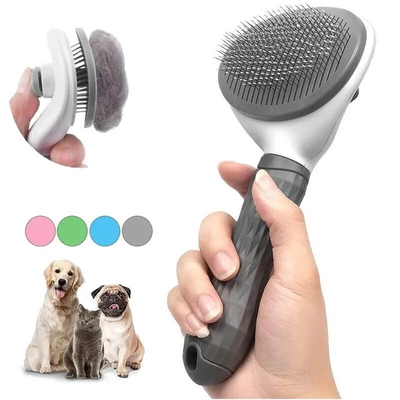 Pet cão escova gato pente auto limpeza pet removedor de pêlos escova para cães gatos grooming ferramentas animais de estimação desmatting pente cães acessórios