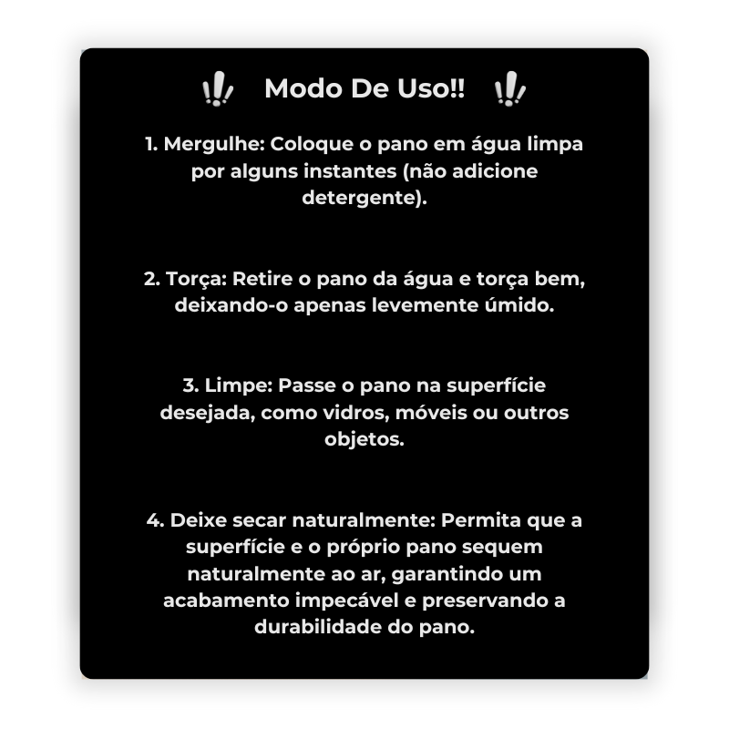 TecnoPano - Technologia de microfibra Limpa Tudo - Compre 1 TecnoPano e Ganhe + 2 Grátis